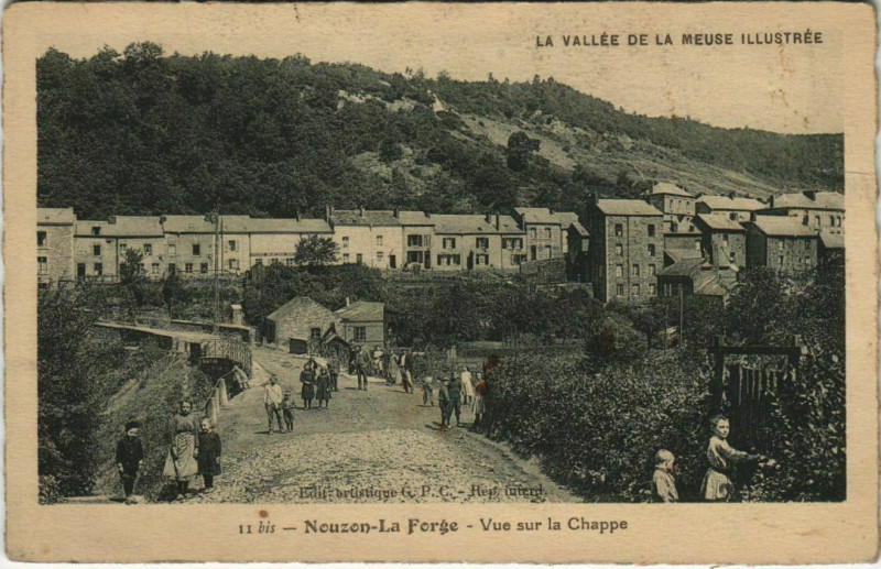 Carte postale ancienne Nouzon-La Forge - Vue sur la Chappe