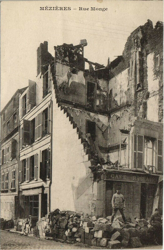 Carte postale ancienne Mezieres - Rue Monge