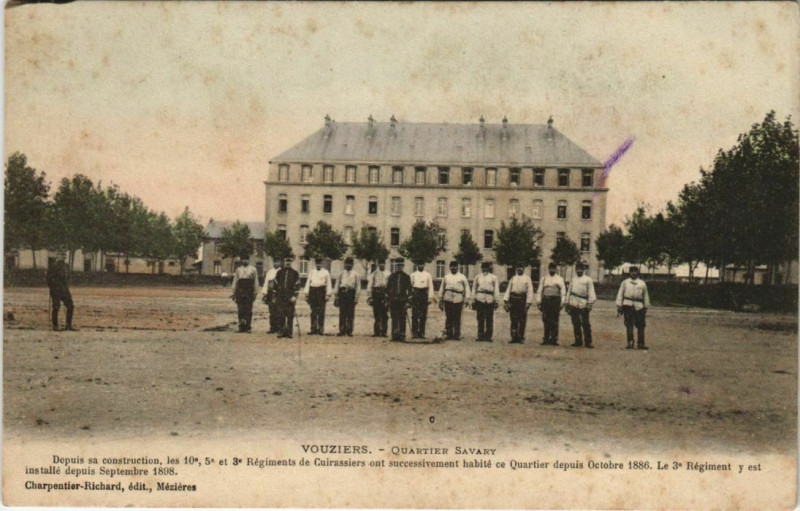 Carte postale ancienne Vouziers - Quartier Savary à Vouziers