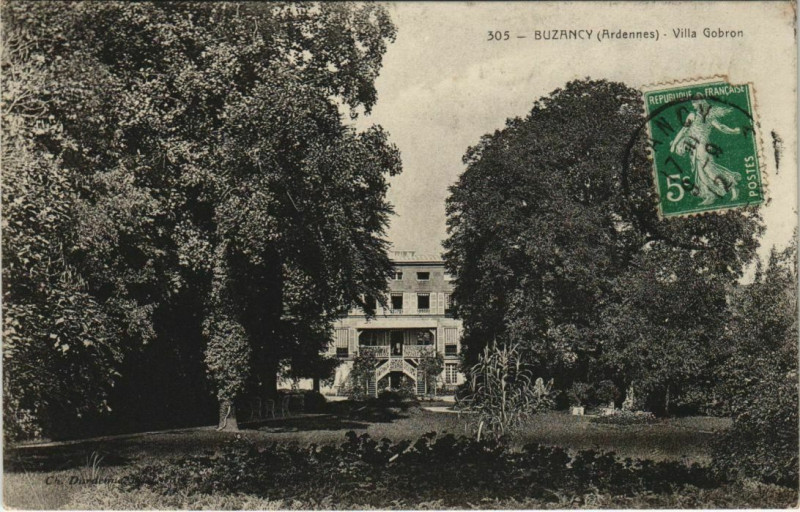 Carte postale ancienne Buzancy - Villa Gobron à Buzancy