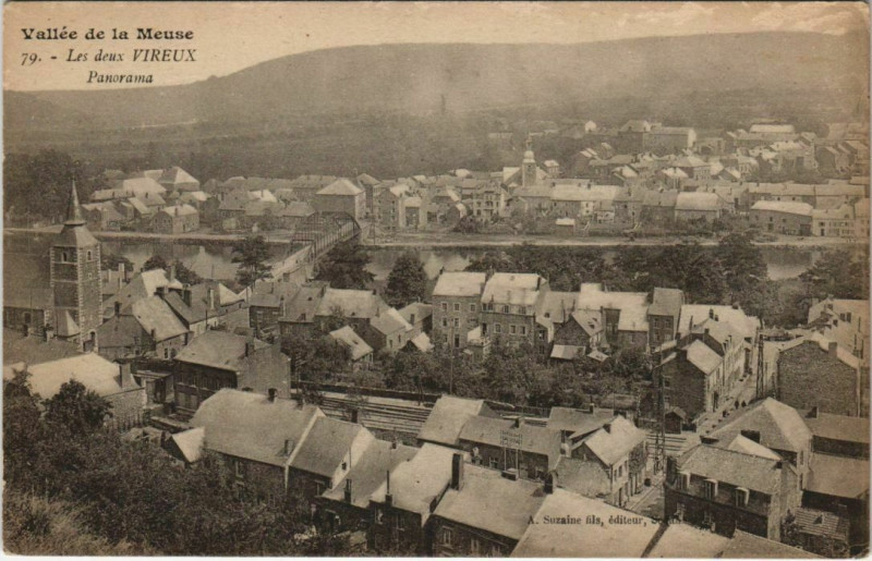 Carte postale ancienne Les deux Vireux - Panorama