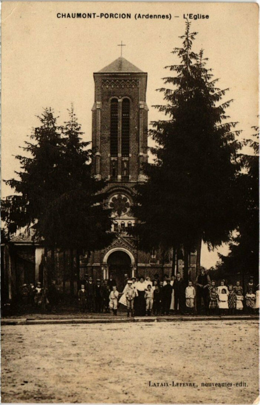 Carte postale ancienne Chaumont-Porcion - L'Eglise