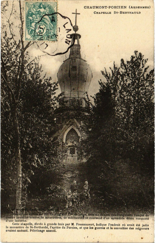 Carte postale ancienne Chaumont-Porcien - Chapelle Saint-Berthauld à Chaumont-Porcien