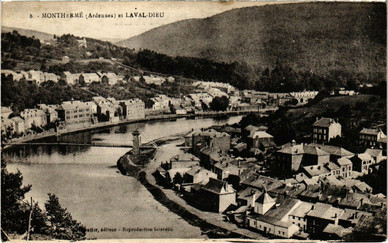 Carte postale ancienne Monthermé et Laval-Dieu à Monthermé