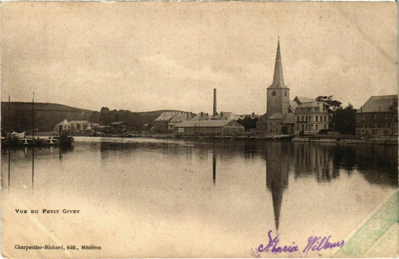 Carte postale ancienne Vue du petit Givet à Givet