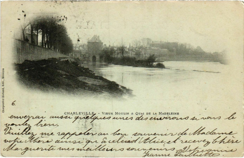Carte postale ancienne Charleville Vieux Moulin