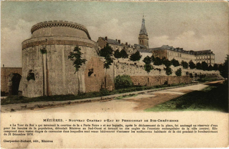Carte postale ancienne Méziéres Chateau D'Eau St. Chétienne