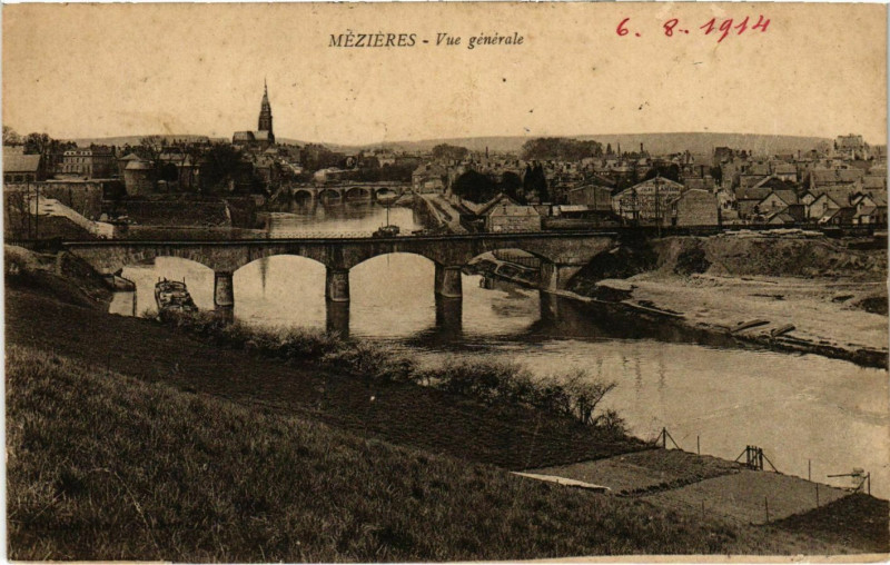 Carte postale ancienne Méziéres Vue générale
