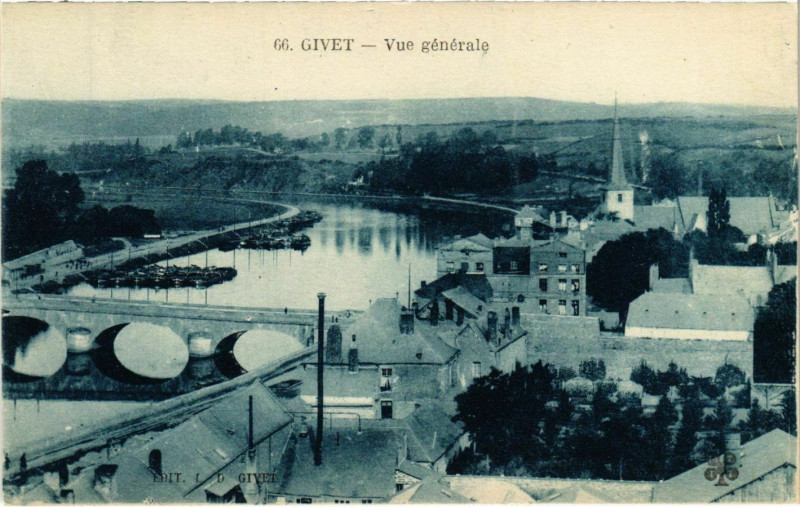 Carte postale ancienne Givet Vue Générale à Givet