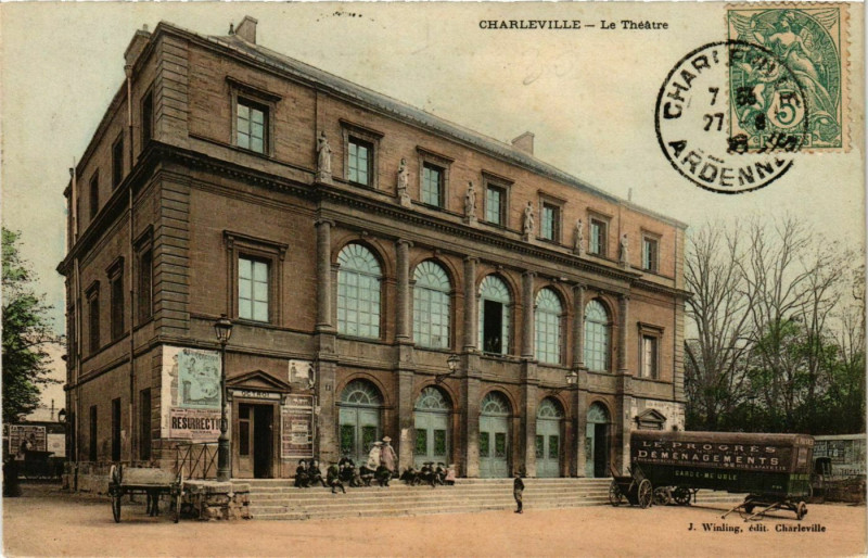Carte postale ancienne Charleville - Le Theatre