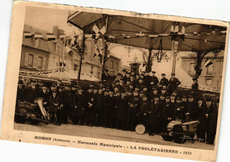 Carte postale ancienne Mohon - Harmonie Municipale: La Prolétarienne