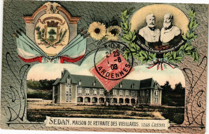 Carte postale ancienne Sedan - Maison de Retraite des Vieillards à Sedan