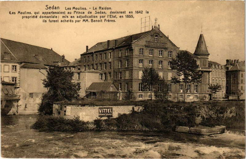 Carte postale ancienne Sedan - Les Moulins - Le Raidon à Sedan