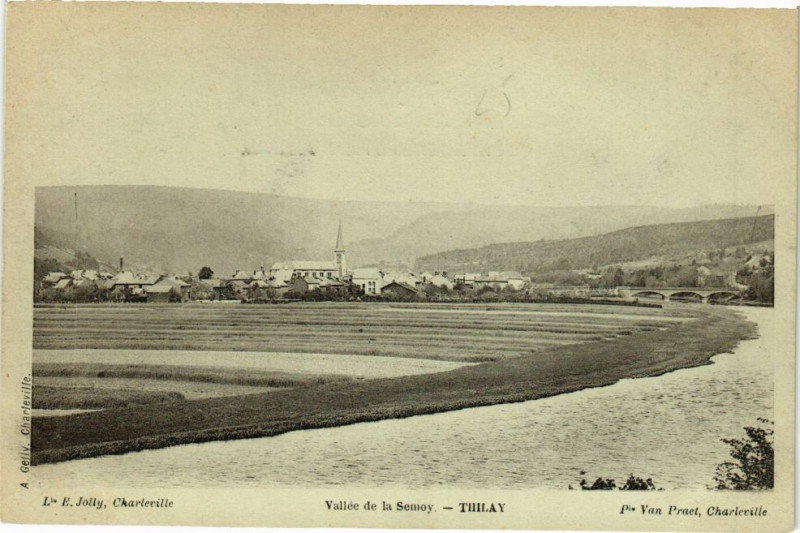 Carte postale ancienne Thilay - Vallée de la Semoy à Thilay