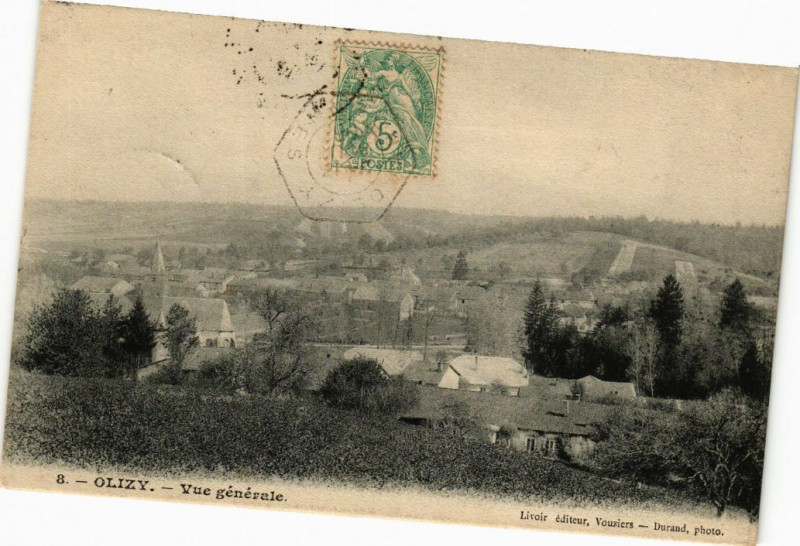 Carte postale ancienne Olizy - Vue générale