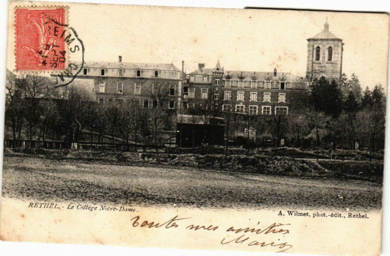 Carte postale ancienne Rethel - Le Collége Notre-Dame à Rethel