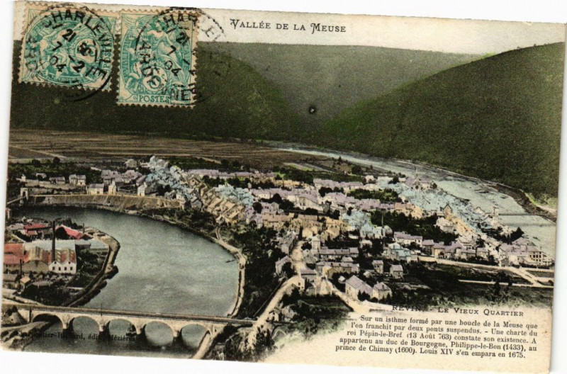 Carte postale ancienne Revin - Le Vieux Quartier à Revin