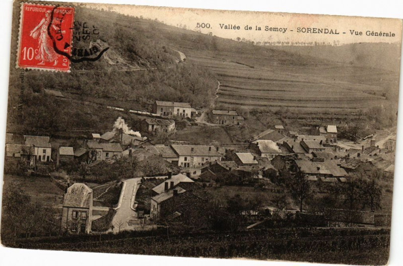 Carte postale ancienne Vallée de la Semoy - Sorendal - Vue générale
