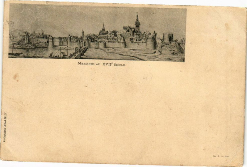 Carte postale ancienne Mezieres au Xvii siécle