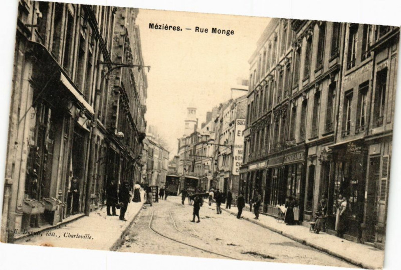 Carte postale ancienne Mezieres - Rue Monge