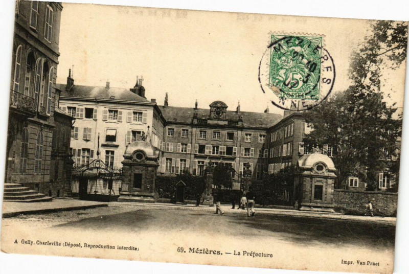 Carte postale ancienne Mezieres - La Préfecture