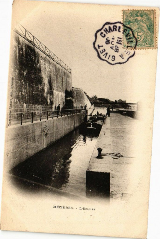 Carte postale ancienne Mezieres - L'Ecluse