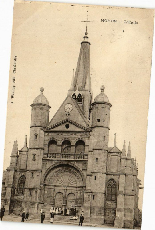Carte postale ancienne Mohon - L'Eglise