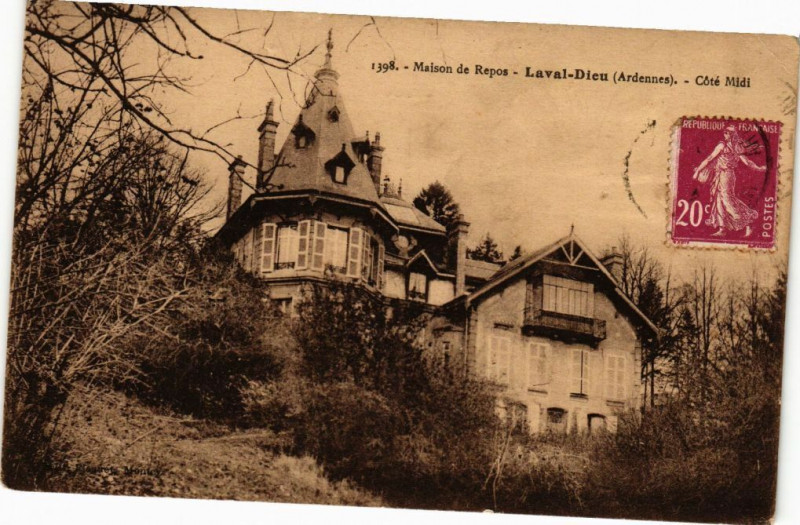 Carte postale ancienne Maison de Repos - Laval-Dieu - Coté Midi à Son