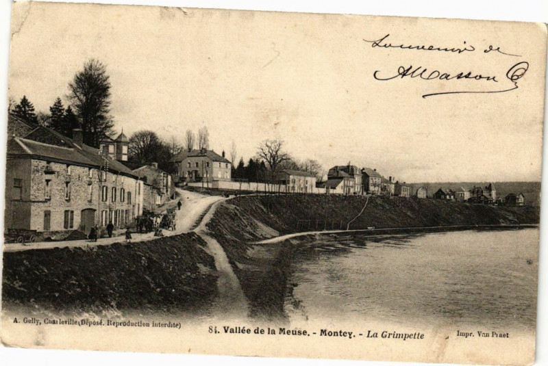 Carte postale ancienne Vallée de la Meuse - Montey - La Grimpette