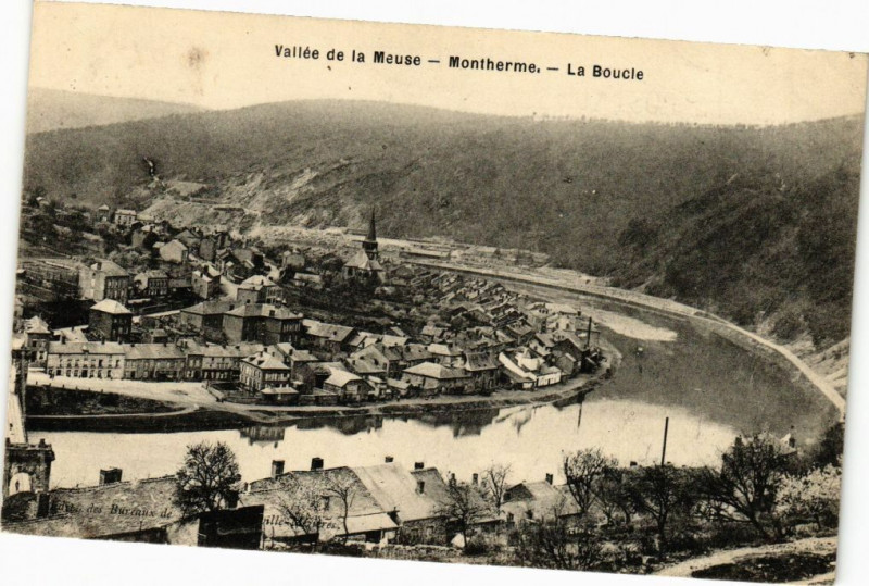 Carte postale ancienne Vallée de la Meuse - Montherme - La Boucle à Monthermé