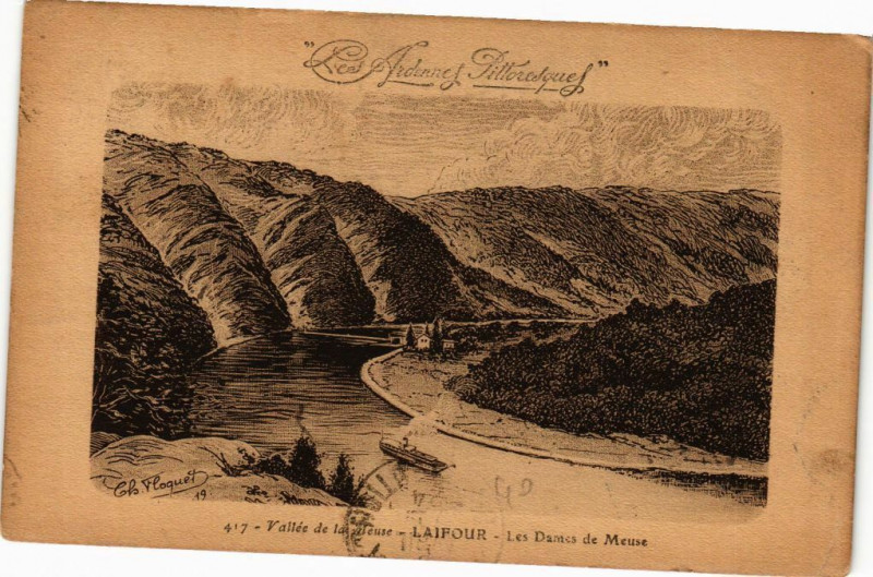 Carte postale ancienne Le Ardennes ..Vallée de la Meuse - Laifour - Les Dames de Meuse à Laifour