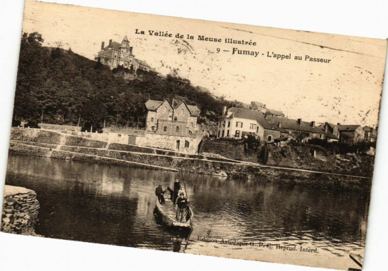 Carte postale ancienne La Vallée de la Meuse Illustrée - Fumay - L'appel au Passeur à Fumay