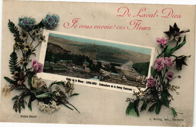 Carte postale ancienne De Laval-Dieu - Je vous envoie ces Fleurs