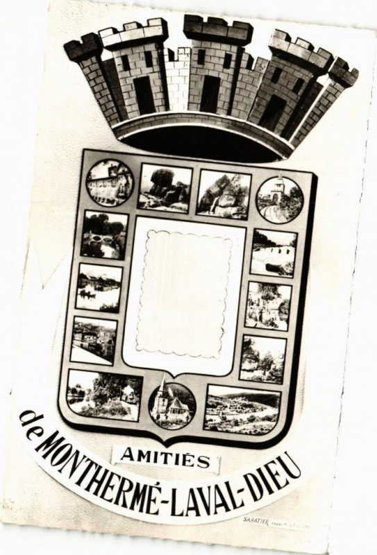 Carte postale ancienne Amitiés de Montherme-Laval-Dieu