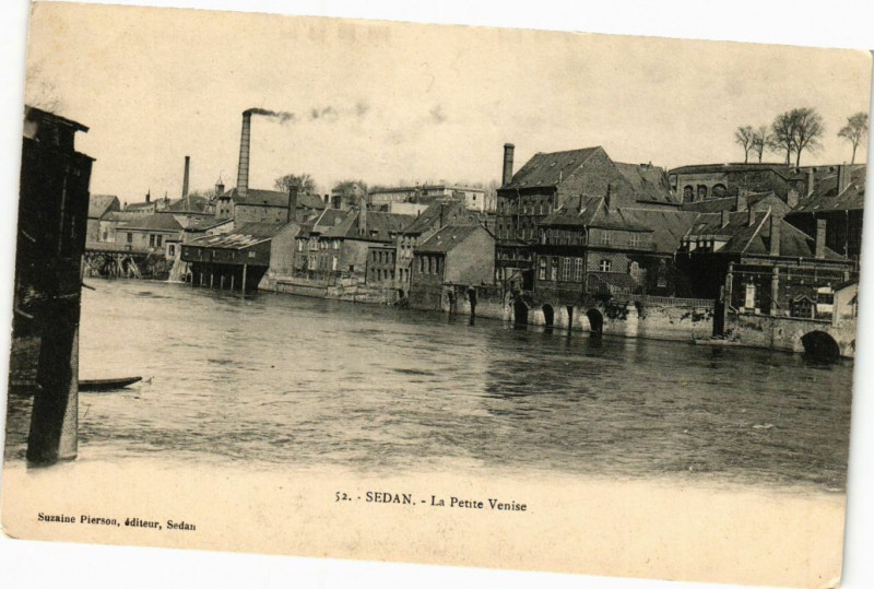 Carte postale ancienne Sedan - La Pente Venise à Sedan