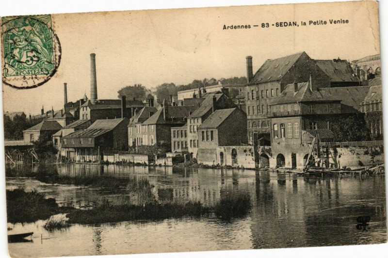 Carte postale ancienne Sedan la Petite Venise à Sedan