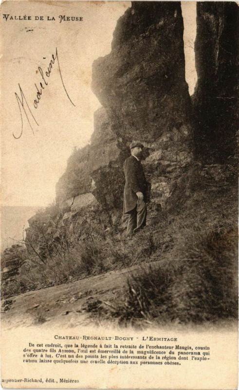 Carte postale ancienne Vallée de la Meuse - Chateau-Regnault-Bogny - L'Ermitage