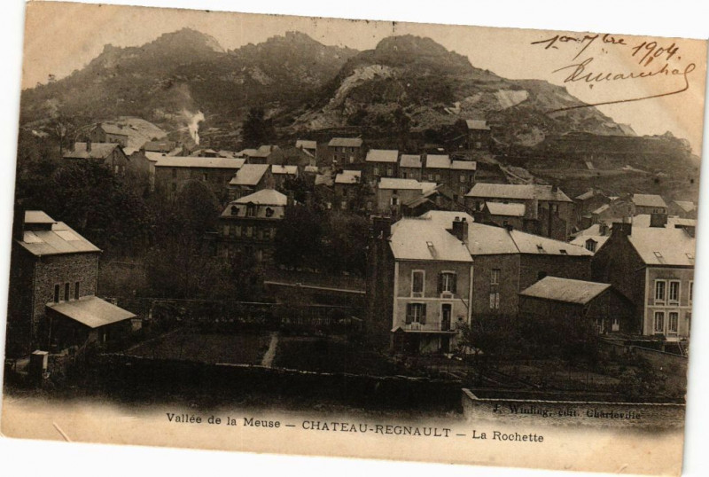 Carte postale ancienne Vallée de la Meuse - Chateau-Regnault - La Rochette