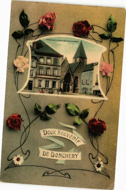 Carte postale ancienne Doux Souvenir de Donchery à Doux