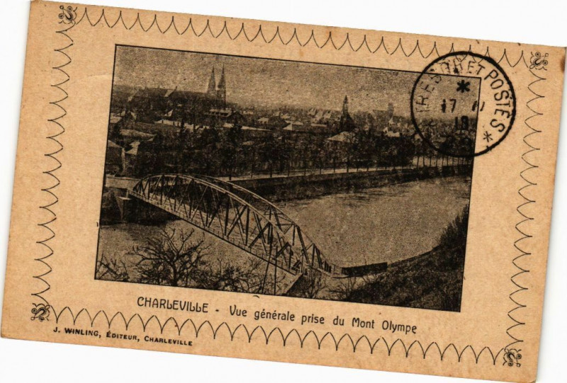 Carte postale ancienne Charleville - Vue générale prise du Mont Olympe