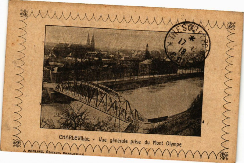 Carte postale ancienne Charleville - Vue générale prise du Mont Olympe