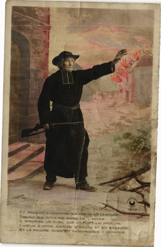 Carte postale ancienne Et Passant sa Soutane aux pus de sit Ceinture