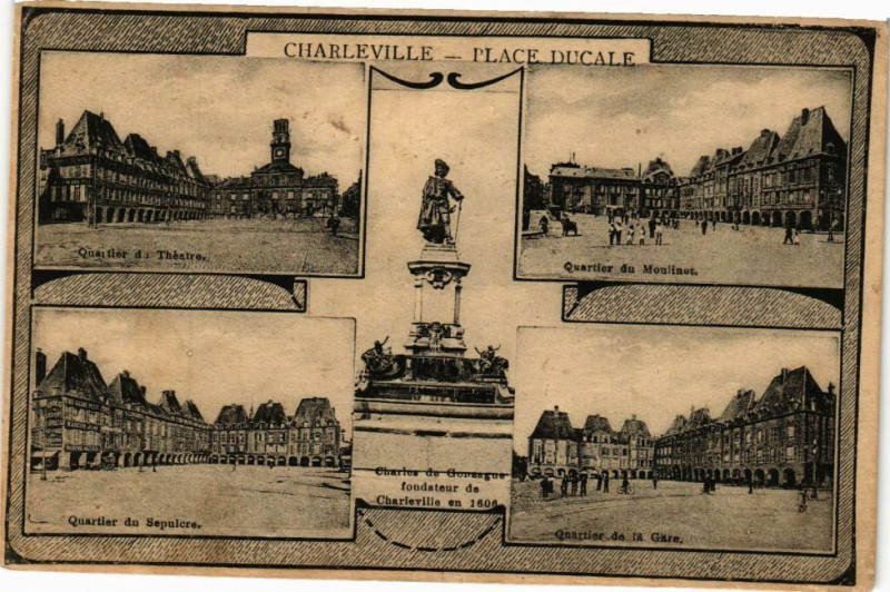 Carte postale ancienne Charleville - Place Ducale