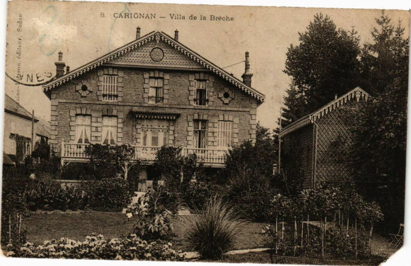 Carte postale ancienne Carignan - Villa de la Bréche à Carignan