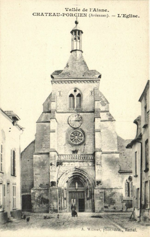 Carte postale ancienne Vallée de l'Aisne - Chaumont-Porcien - L'Eglise à Chaumont-Porcien