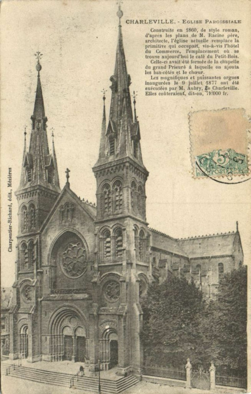 Carte postale ancienne Charleville - Eglise Paroissiale