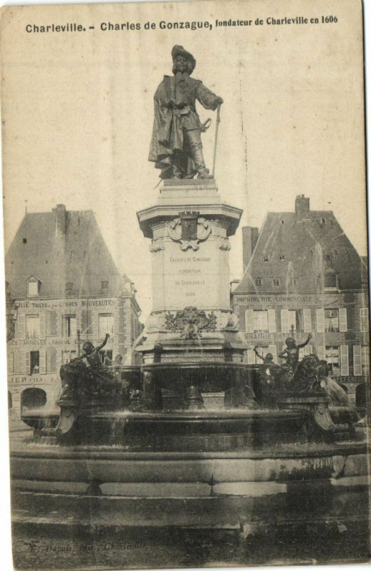 Carte postale ancienne Charleville - Charles de Gonzague fondateur de Charleville en 1606