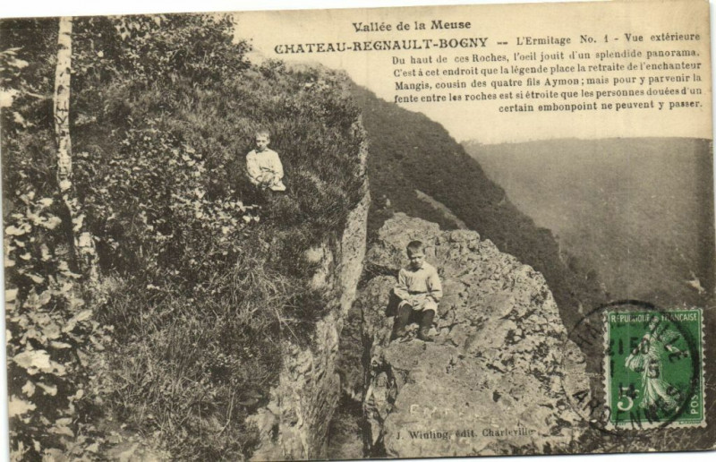 Carte postale ancienne Vallée de la Meuse - Chateau-Regnault-Bogny - L'Ermitage