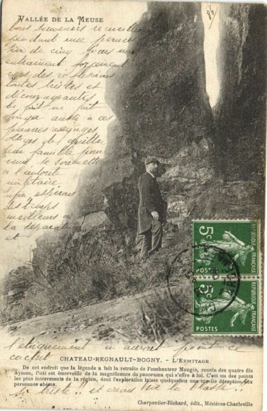Carte postale ancienne Vallée de la Meuse - Chateau-Regnault-Bogny L'Ermitage