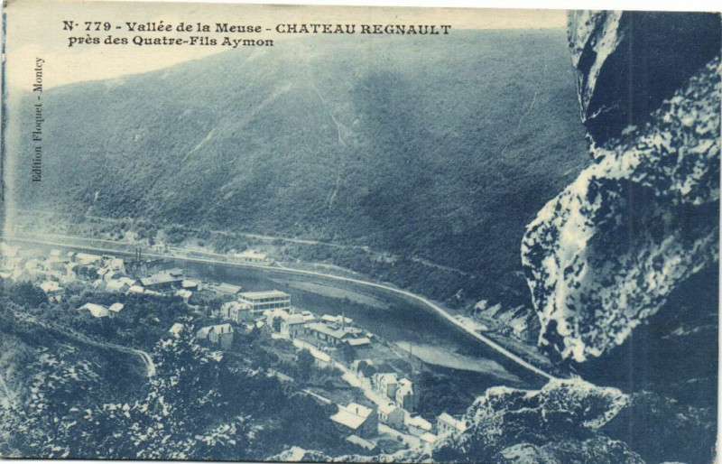 Carte postale ancienne Vallée de la Meuse - Chateau-Regnault prés des Quatre-Fils Aymon